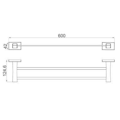 Прямой полотенцедержатель Gappo G0709