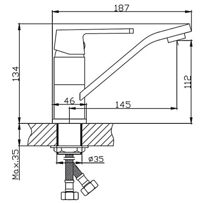 Смеситель для кухни Haiba HB45804-2