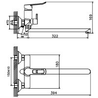 Смеситель для ванны Haiba HB22556