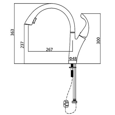 Смеситель для кухни Haiba HB70180-5