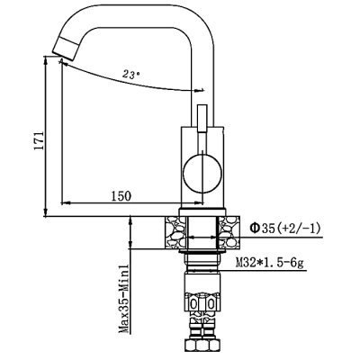 Смеситель для кухни Haiba HB72304-4