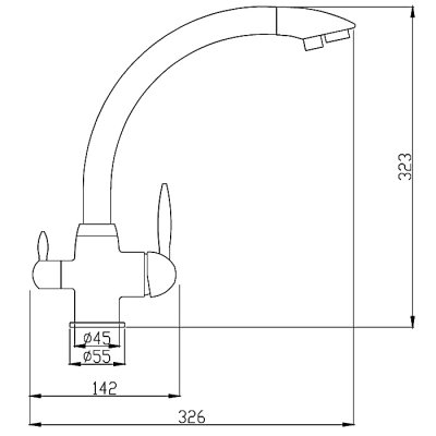 Смеситель для кухни Haiba HB76845