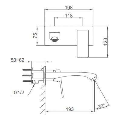Смеситель для раковины Frap F1276-6
