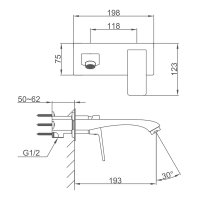 Смеситель для раковины Frap F1276-6