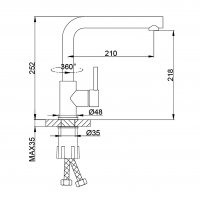 Смеситель для кухни Frap F40551