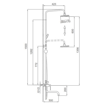 Душевая стойка Frap F24002