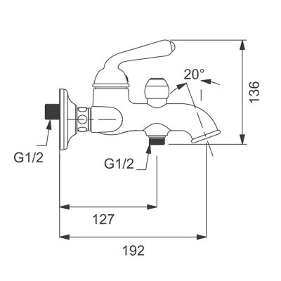 Смеситель для ванны Gappo G3288