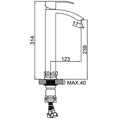 Смеситель для раковины Ledeme L71117