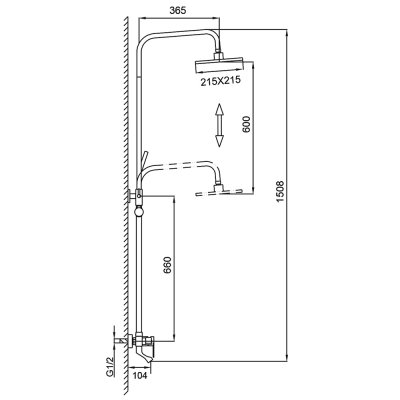 Душевая стойка Frud R24001-6