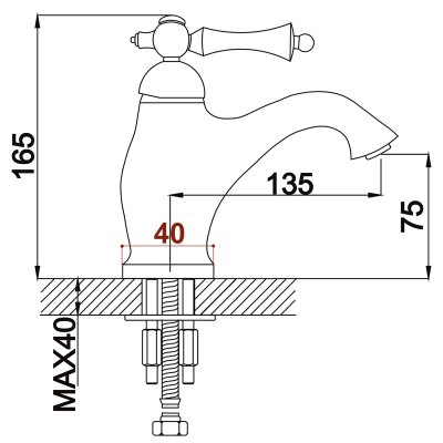 Смеситель для раковины Rose R0101Q
