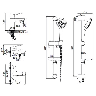 Смеситель Ledeme L9030