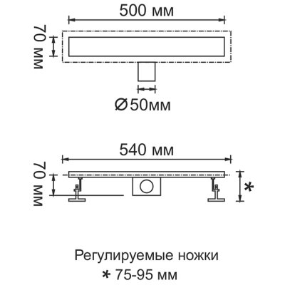 Душевой трап Gerhans K80207-50