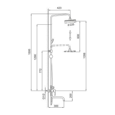 Душевая стойка Frap F24001