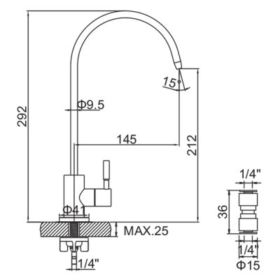 Смеситель для кухни Ledeme LH508A