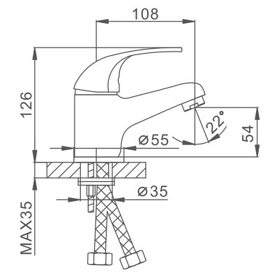 Смеситель для раковины Frap F1002-B