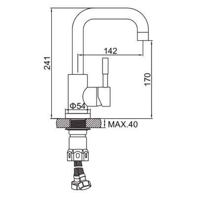 Смеситель для раковины Ledeme L1098-5