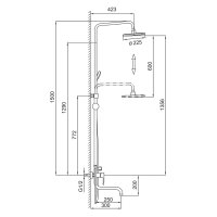 Душевая стойка Frap F24001