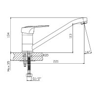 Смеситель для кухни Cron CN4204