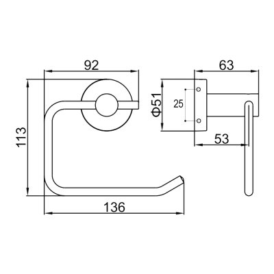 Держатель туалетной бумаги Ledeme L71903-3