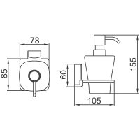 Дозатор для жидкого мыла Ledeme L30327B