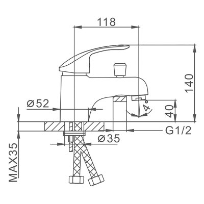 Смеситель для раковины Frap F1221