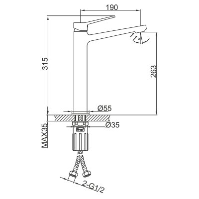 Смеситель для раковины Frap F1062-29