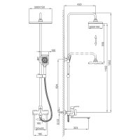 Душевая стойка Frap F2471-9