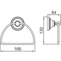 Кольцевой полотенцедержатель Ledeme L1404-2 Хром