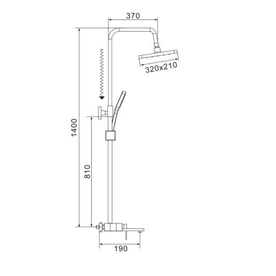 Душевая стойка Shevanik S6836