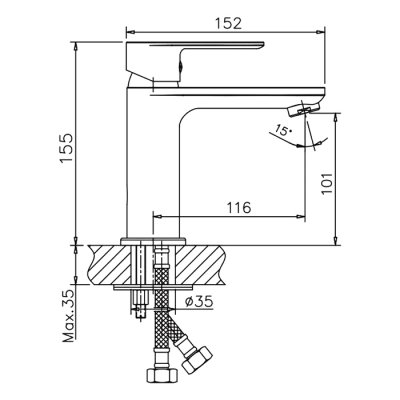 Смеситель для раковины Haiba HB10505-3