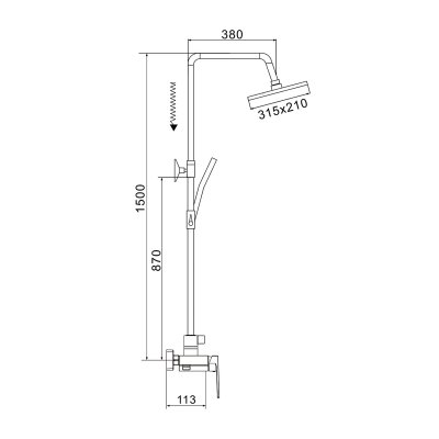 Душевая стойка Rose R1836-6