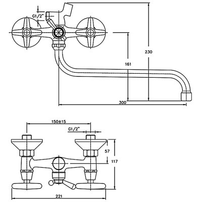 Смеситель для ванны Haiba HB2220