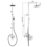 Душевая стойка Ledeme L2481B