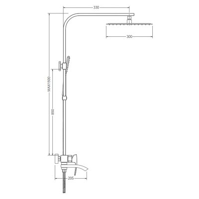 Душевая стойка Gappo G2407-11