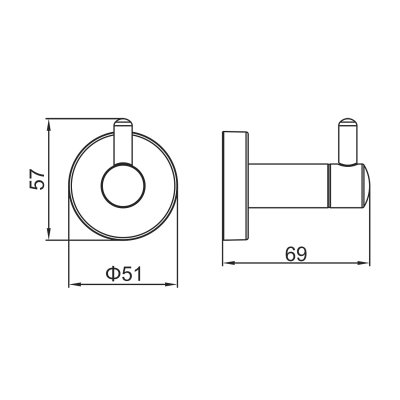 Крючок Ledeme L71705U-1