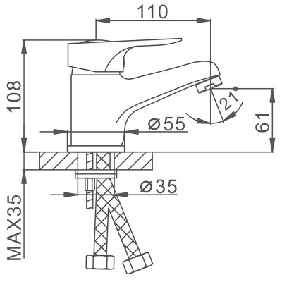 Смеситель для раковины Frap F1028-B