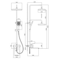 Душевая стойка Frap F2462-9
