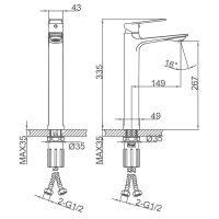 Смеситель для раковины Frap F1052-69