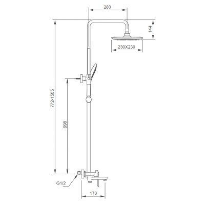 Душевая стойка Gappo G2448-9