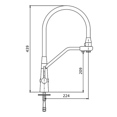 Смеситель для кухни OUTE T603BK-341