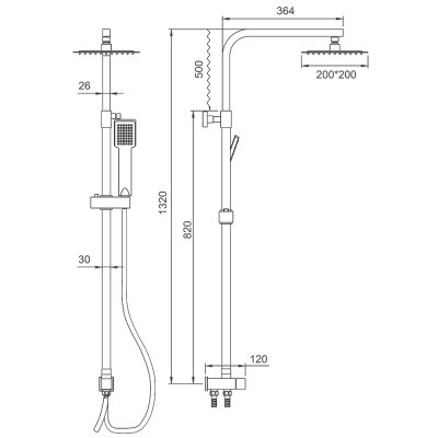 Душевая стойка Ledeme L72400-1