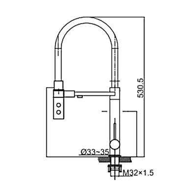 Смеситель для кухни OUTE T61403BL