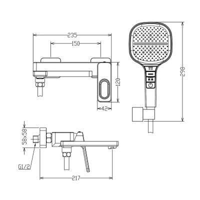 Смеситель для ванны Raglo R51.30.06