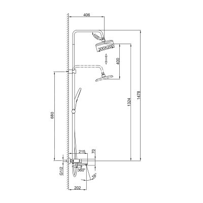 Душевая стойка Frap F24202-6