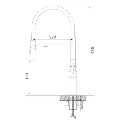 Смеситель для кухни Rose R358G