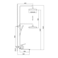 Душевая стойка Frap F2461-3