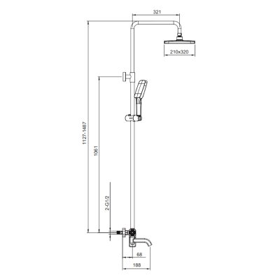 Душевая стойка Gappo G2418-26