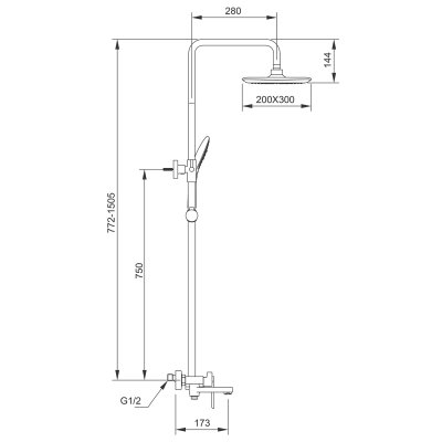 Душевая стойка Gappo G2448-9