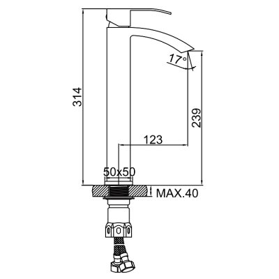 Смеситель для раковины Ledeme L71117B