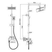 Душевая стойка Ledeme L2478D